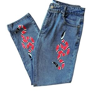 Pac Sun Adika NWT High Rise Snake Jean SZ Large - 33” waist